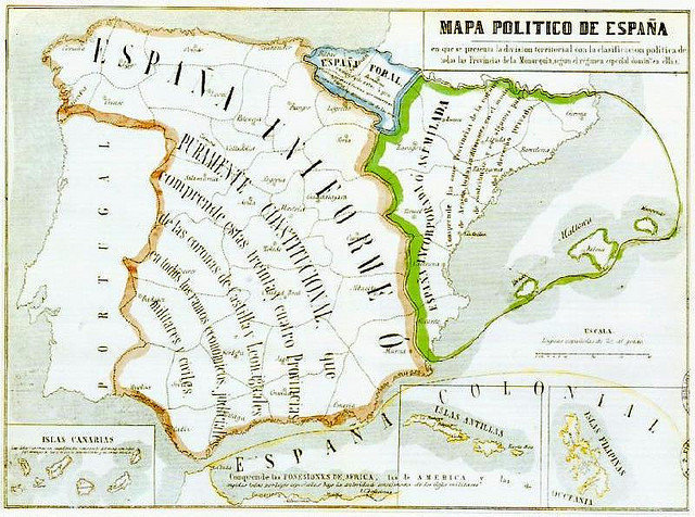 mapa d&#39;Espanya antic.