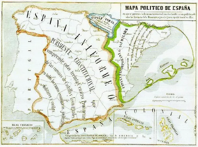 mapa d'Espanya antic.