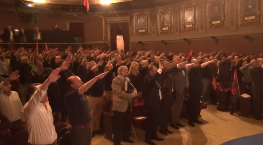 Acte de Falange a l&#39;Ateneo de Madrid fa uns dies. Foto: ElMundo