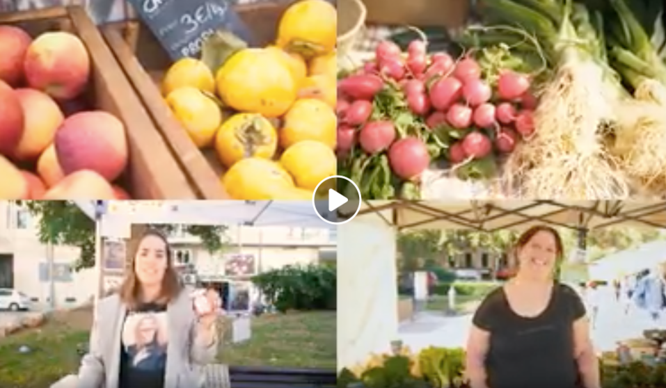 fotograma del vídeo promocional del Mercat Ecològic