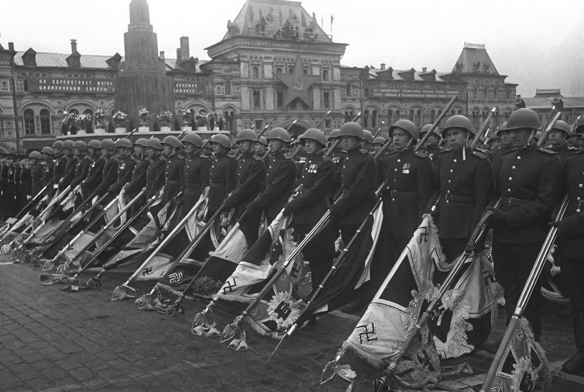 Desfilada de la victòria, Plaça Roja, Moscú, 1945