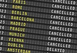 imatge de vols cancel·lats a l'inici de la pandèmia
