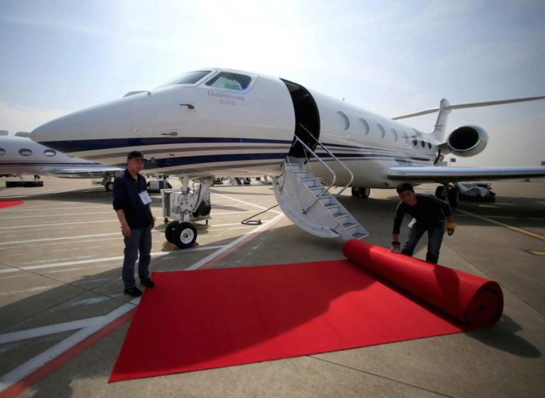 El jet privat de Jeff Bezos. Foto: Business Insider
