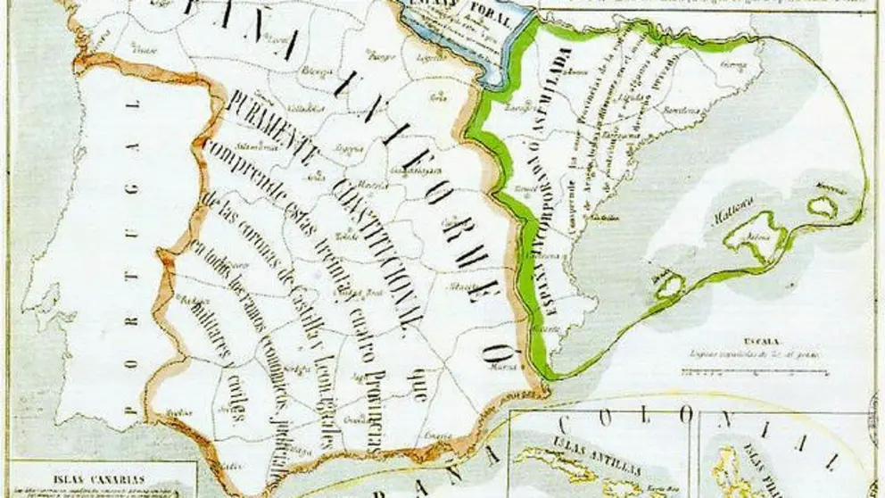 mapa d'Espanya antic.