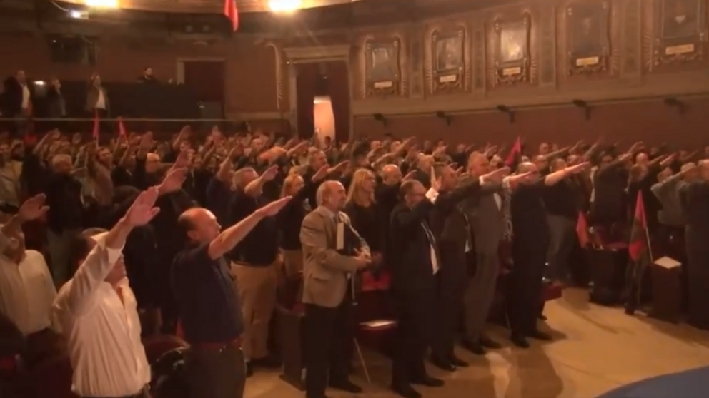 Acte de Falange a l&#39;Ateneo de Madrid fa uns dies. Foto: ElMundo