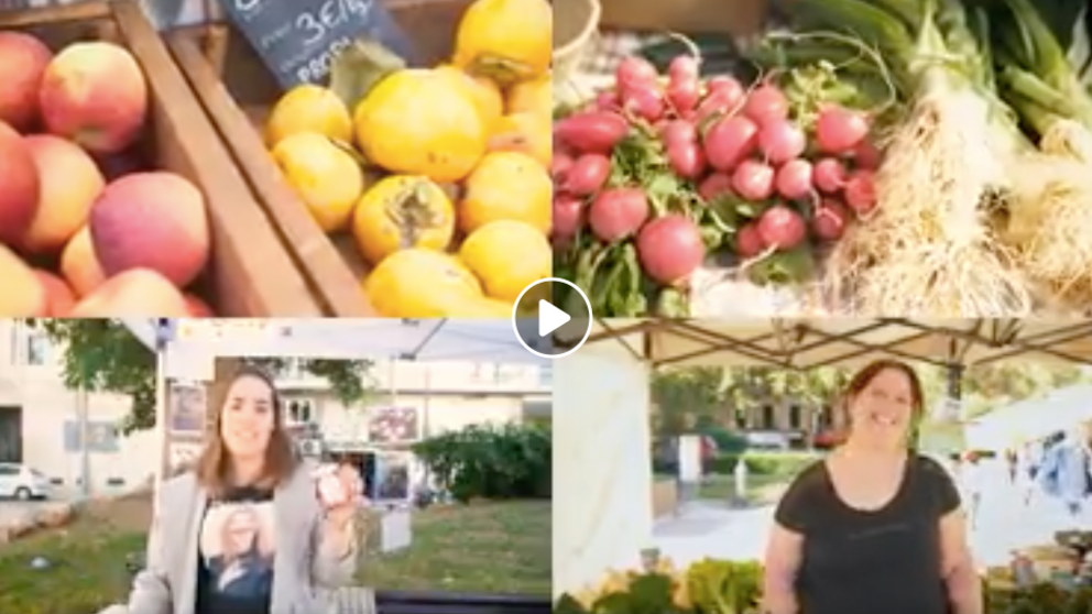 fotograma del vídeo promocional del Mercat Ecològic