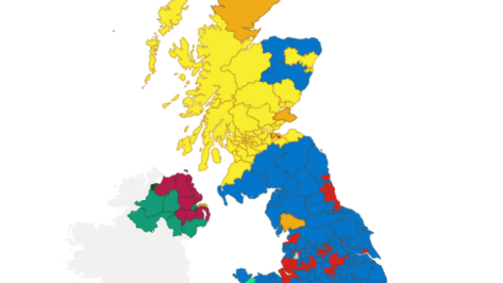 mapa electoral UK