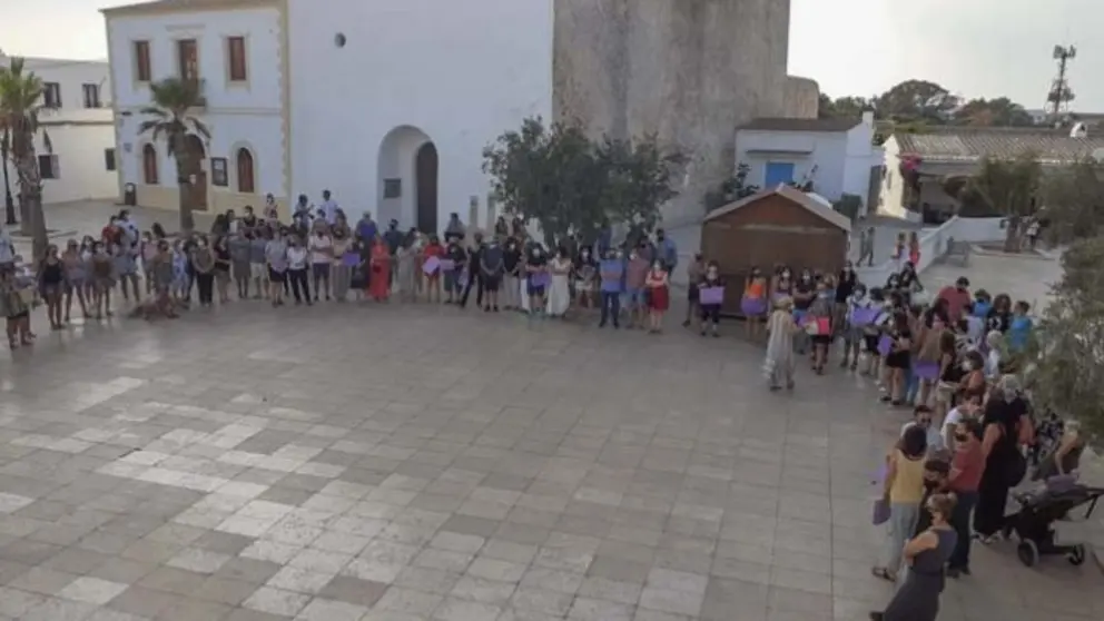 imatge de la concentració a Formentera