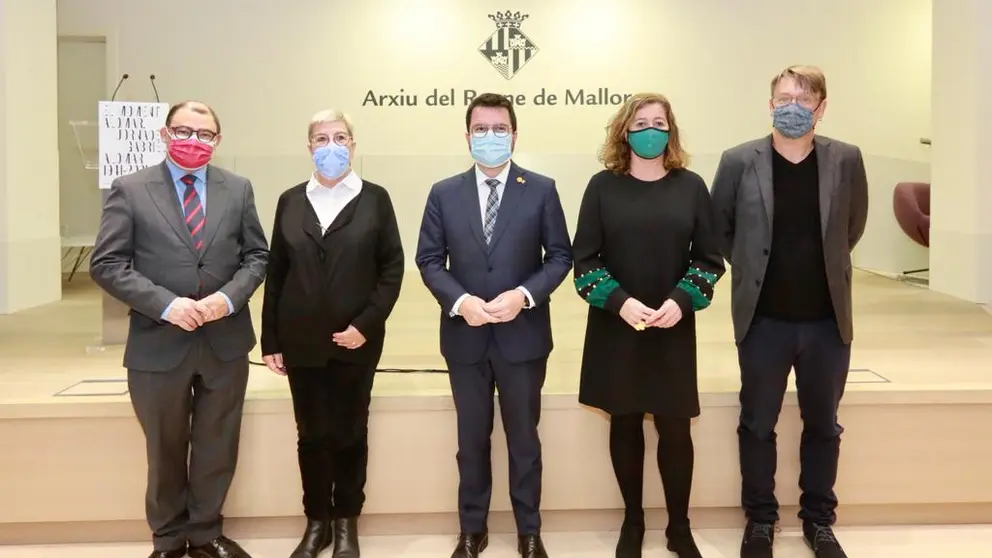Cosme Bonet, Lila Thomàs, Pere Aragonès, Francina Armengol i Xavier Domènech