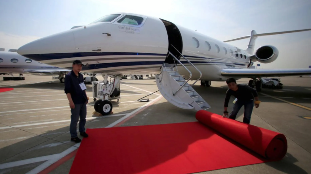 El jet privat de Jeff Bezos. Foto: Business Insider